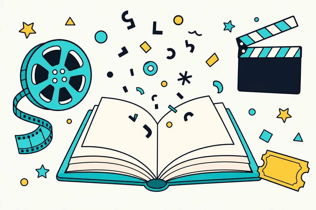A trip to the movies, lecture Level 1, illustration Mission 6e