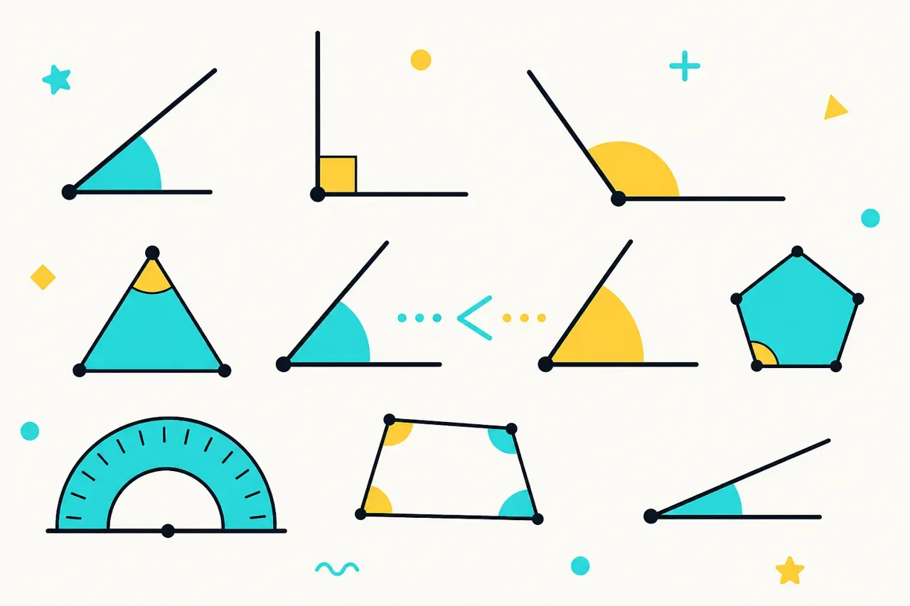 Les angles : lexique, notations, comparaison, illustration Mission 6e