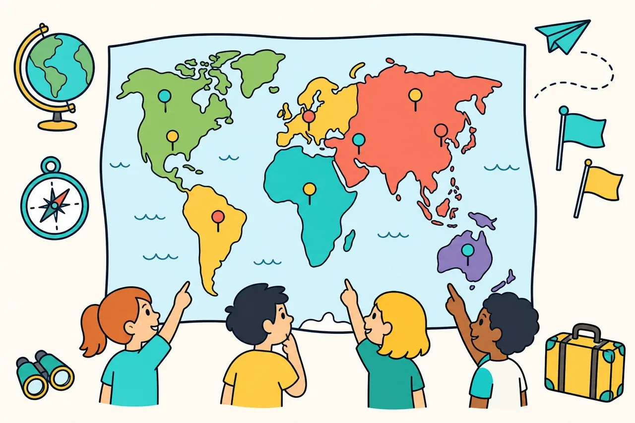 Apprendre les capitales du monde en s'amusant, illustration Mission 6e
