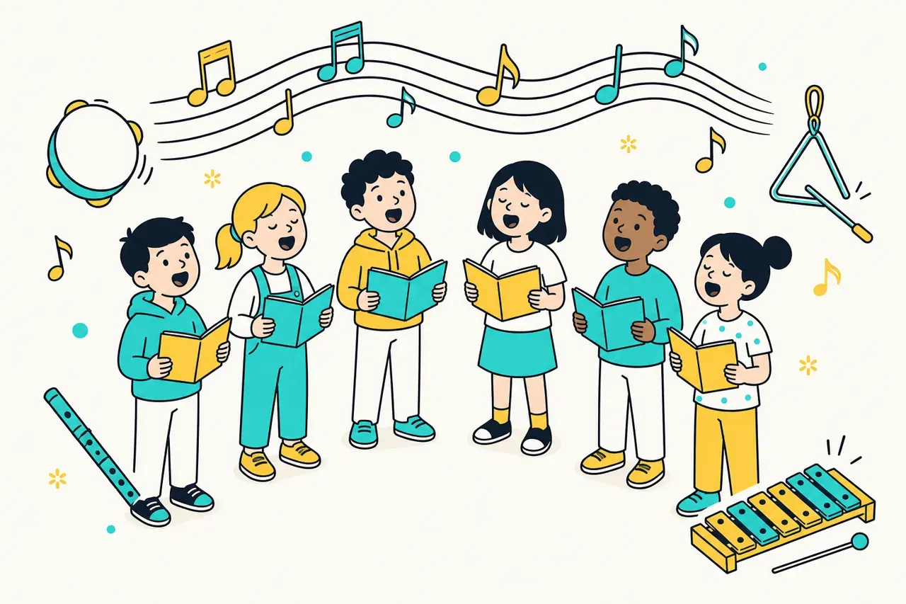 Le chant choral et la réalisation collective, illustration Mission 6e