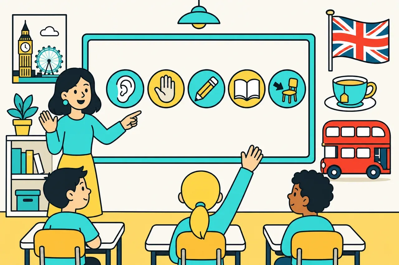 Comprendre les consignes de classe (classroom English) — illustration Mission 6e