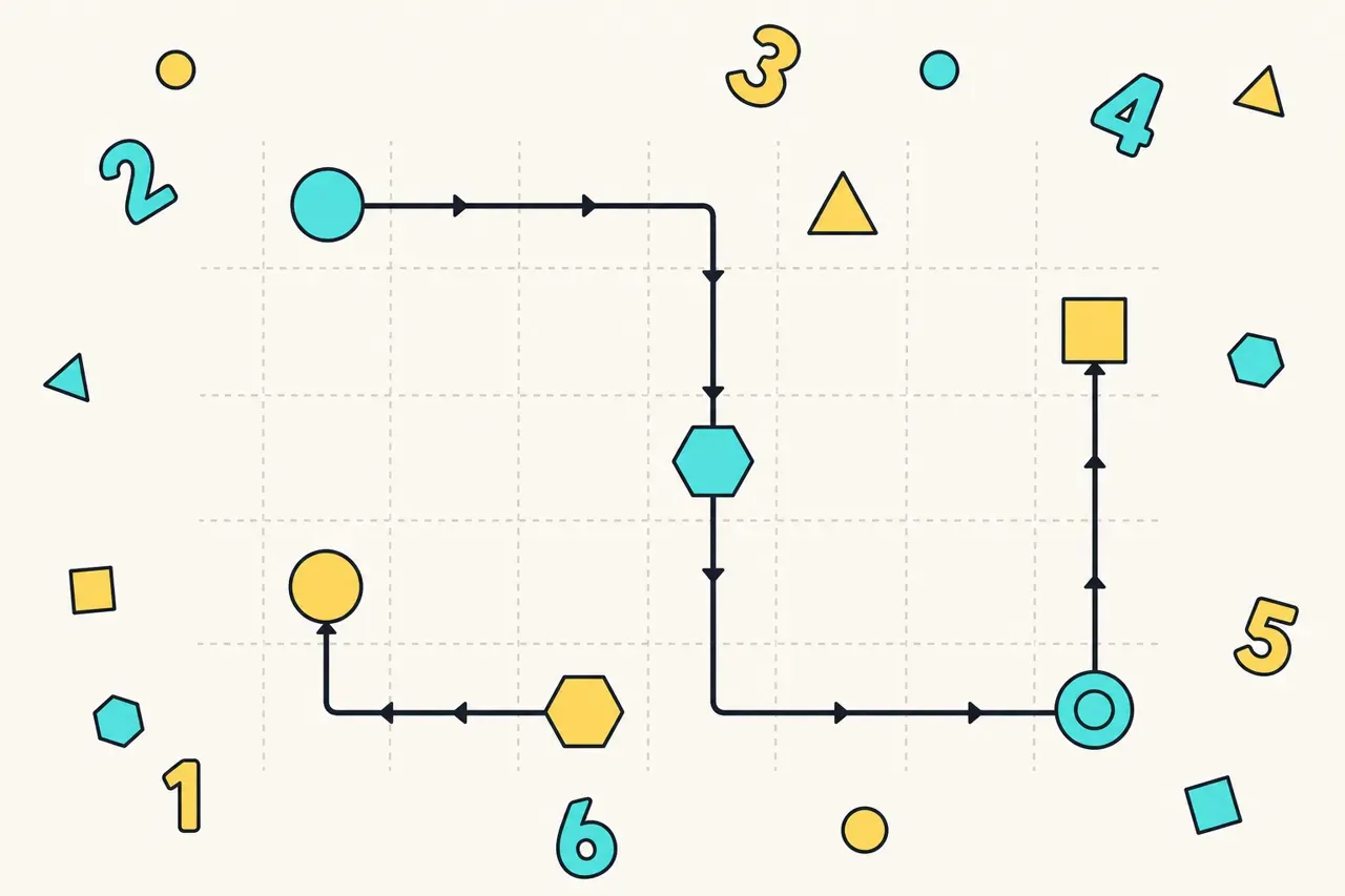 Se déplacer et coder des déplacements, illustration Mission 6e