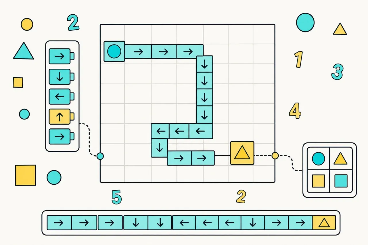 Coder et programmer un déplacement, illustration Mission 6e