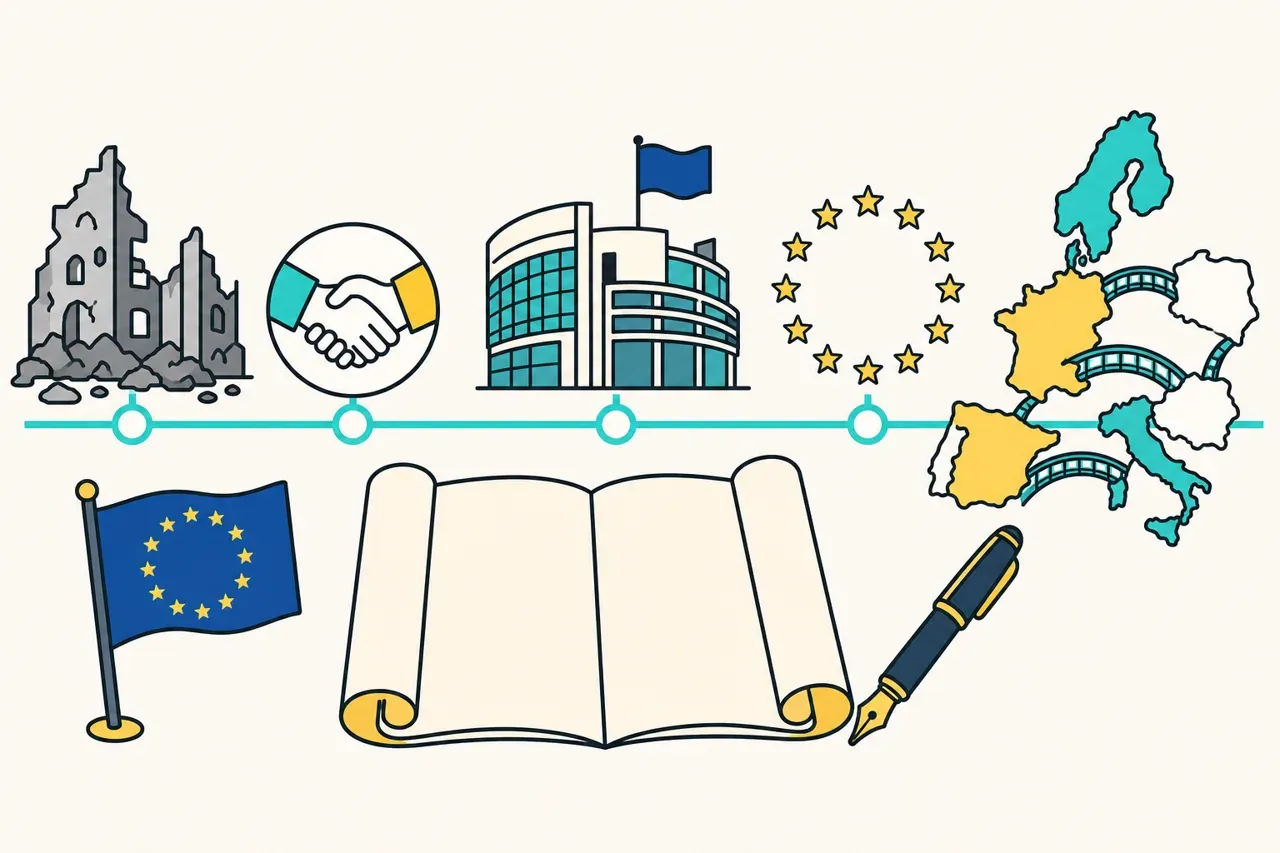 La construction européenne, illustration Mission 6e