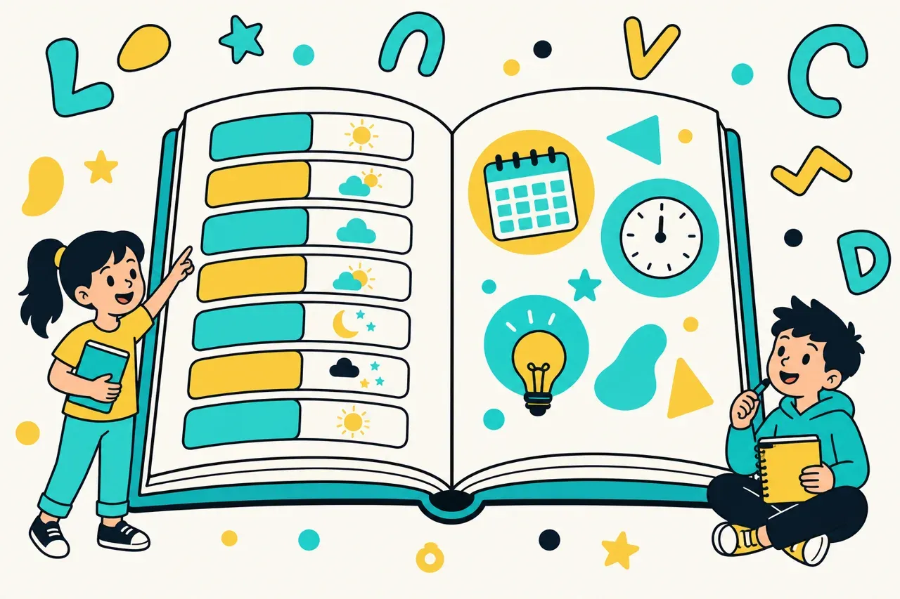 Days of the week, illustration Mission 6e