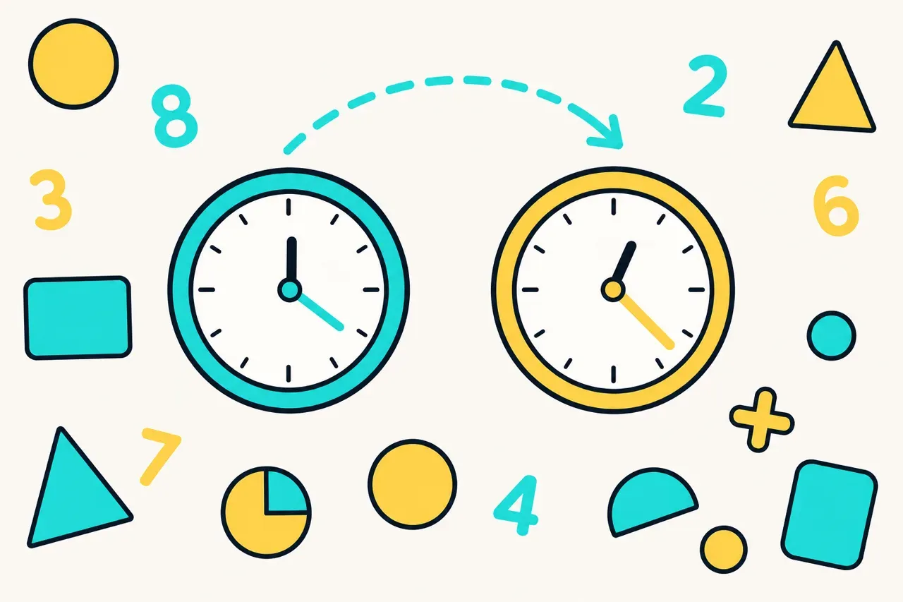 Calculer des durées entre deux instants — illustration Mission 6e