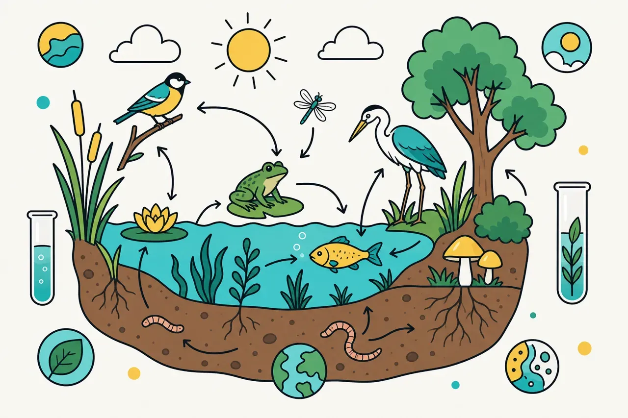 Les écosystèmes : milieu, êtres vivants et interactions, illustration Mission 6e