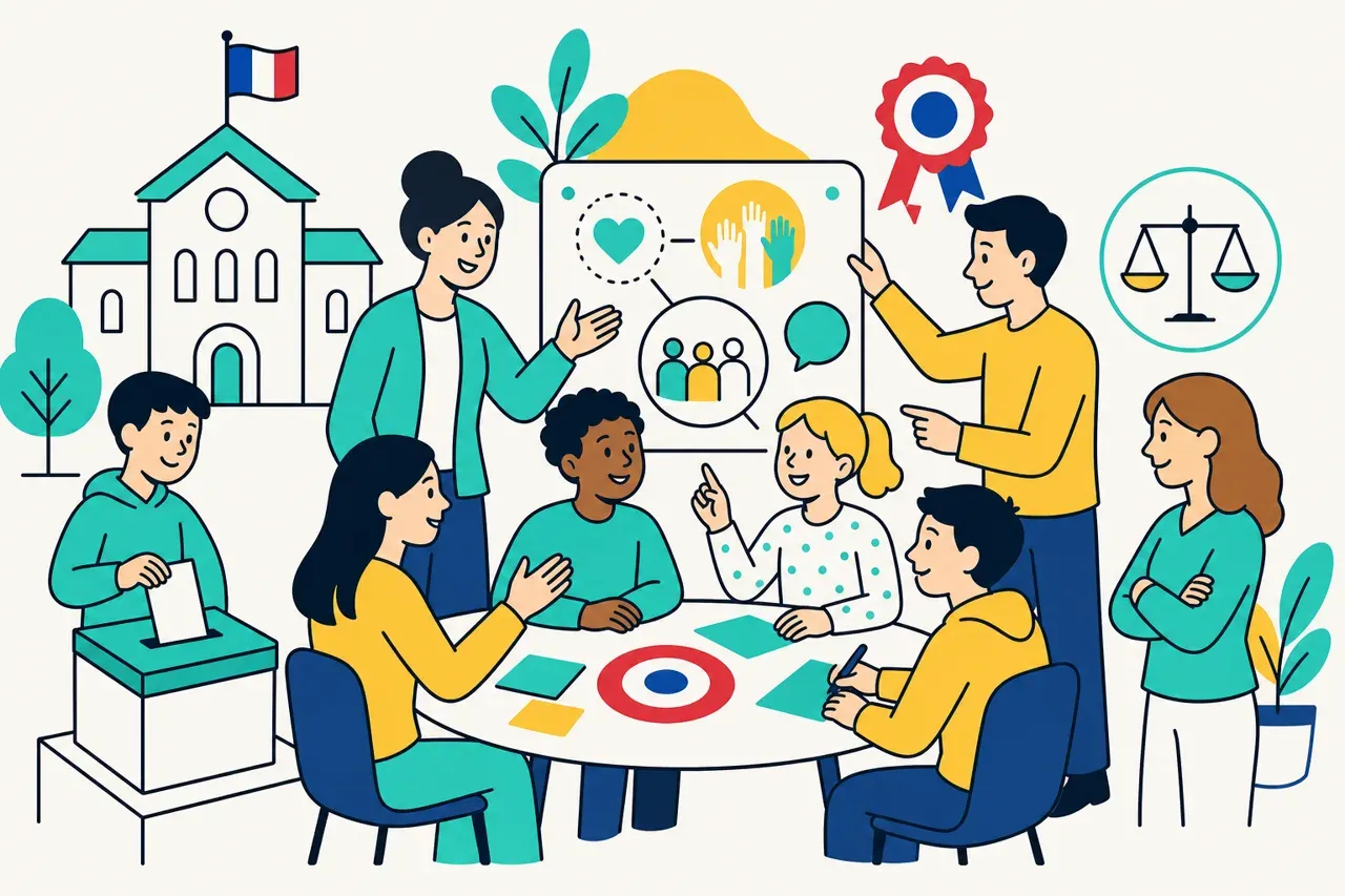 Education civique, Programme, illustration Mission 6e