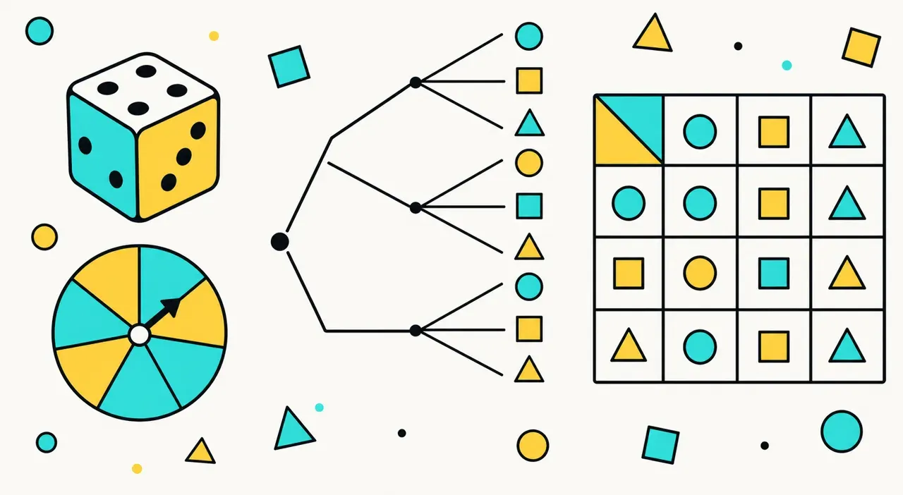 Expérience aléatoire en deux étapes : tableaux et arbres, illustration Mission 6e