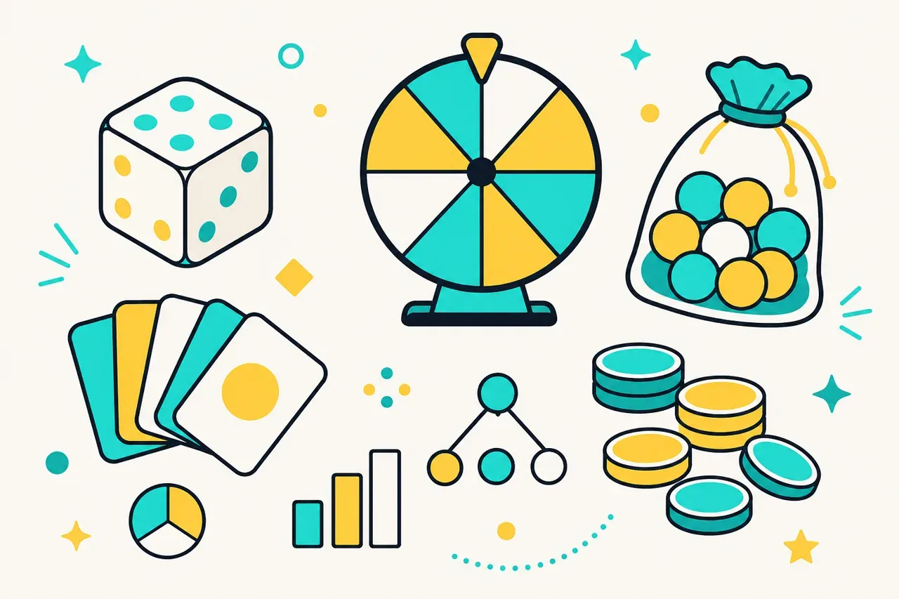 Expériences aléatoires : issues et vocabulaire des probabilités, illustration Mission 6e
