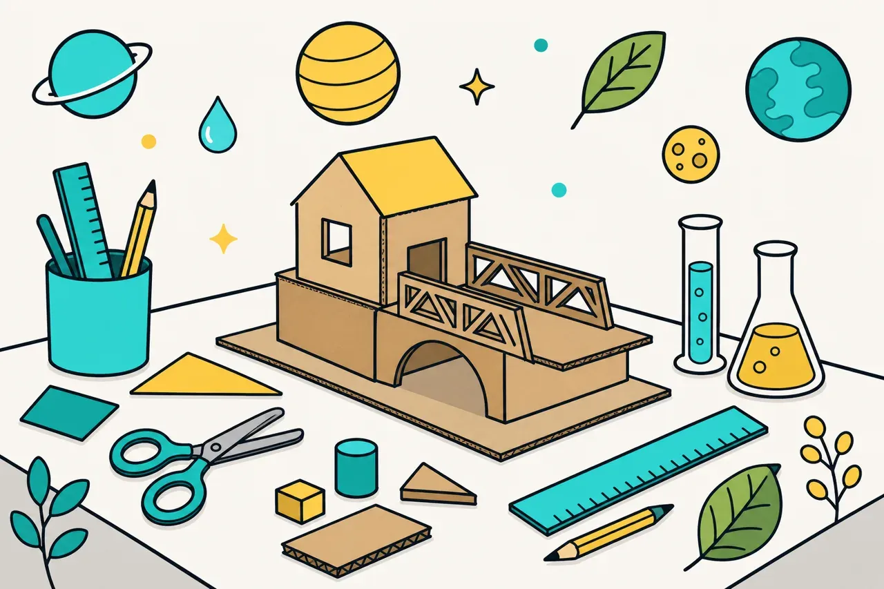 La démarche technologique : concevoir et réaliser une maquette, illustration Mission 6e