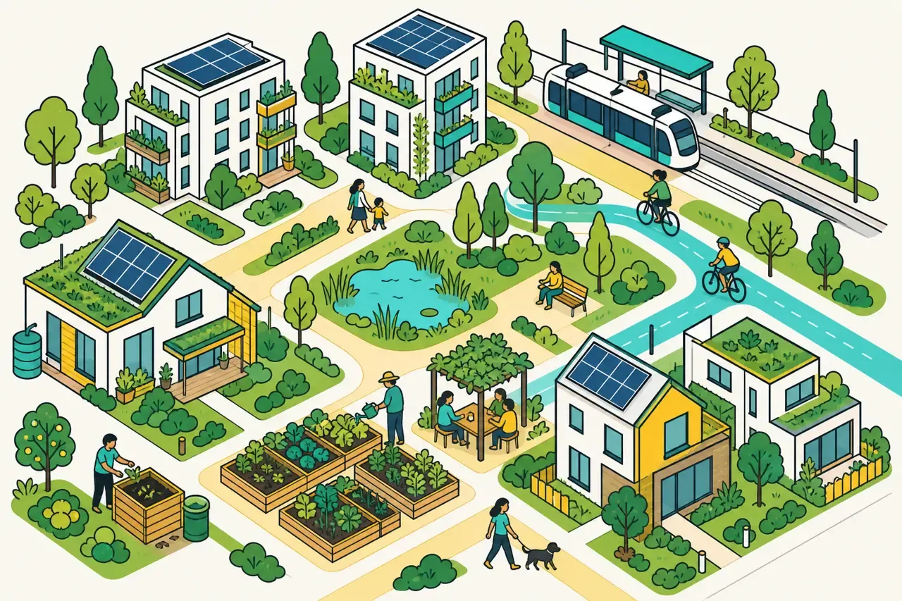 Habiter un écoquartier, illustration Mission 6e