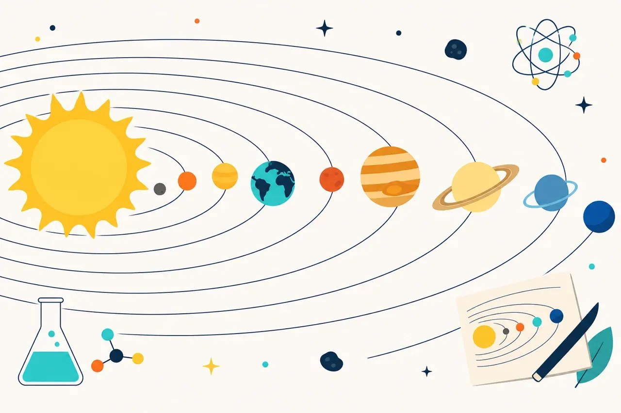 La Terre dans le système solaire — illustration Mission 6e