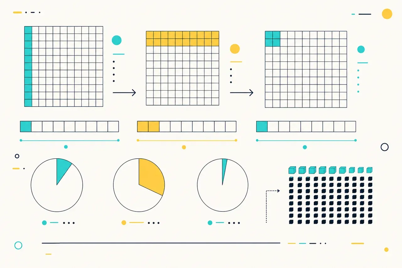Les fractions décimales (dixièmes, centièmes, millièmes) — illustration Mission 6e