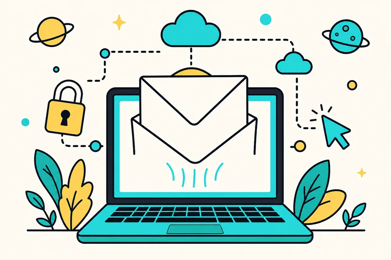 Création d’une boîte mail, illustration Mission 6e