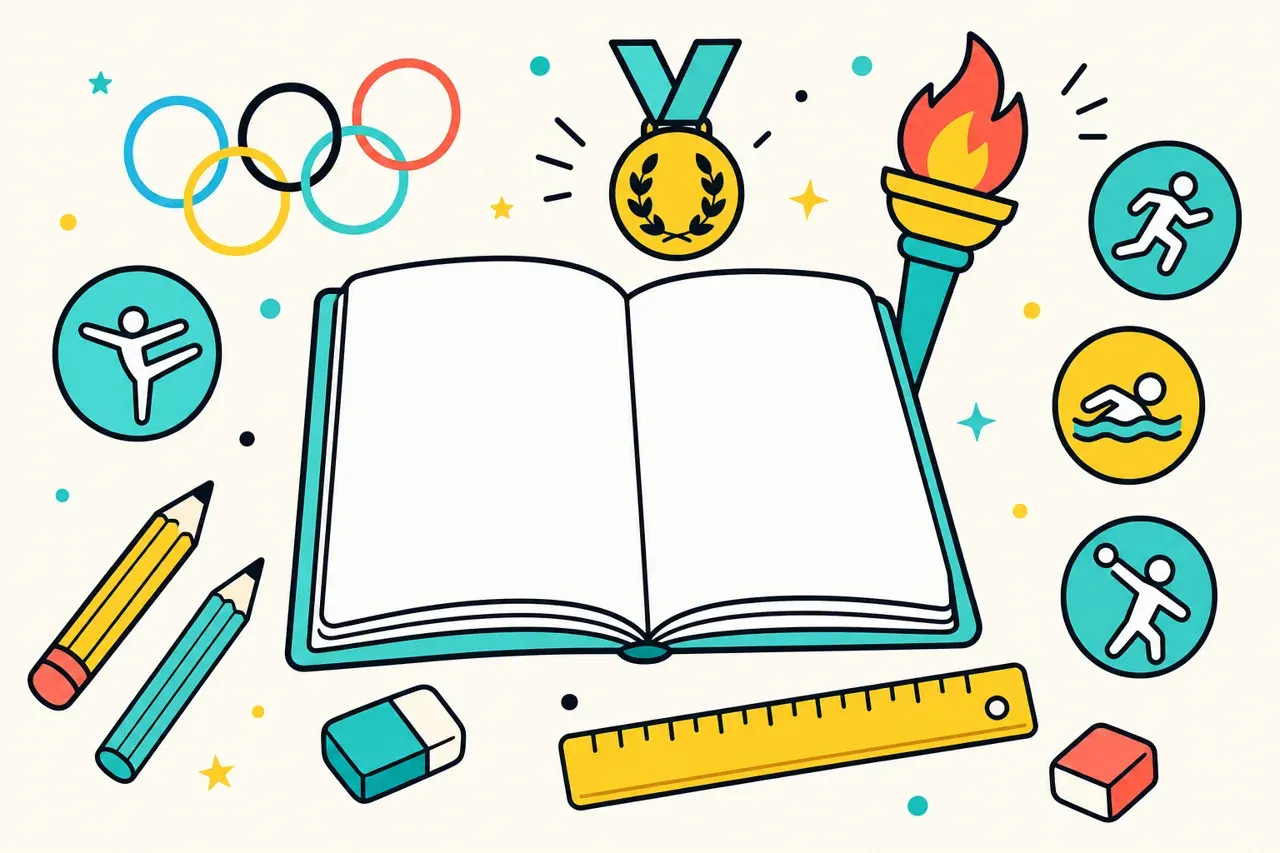 Jeux olympiques (fiches thématiques) — illustration Mission 6e