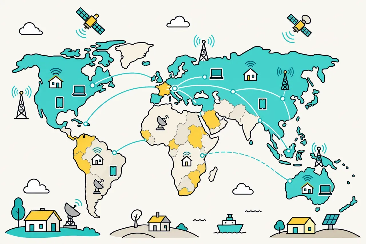 L'accès à Internet en France et dans le monde, illustration Mission 6e