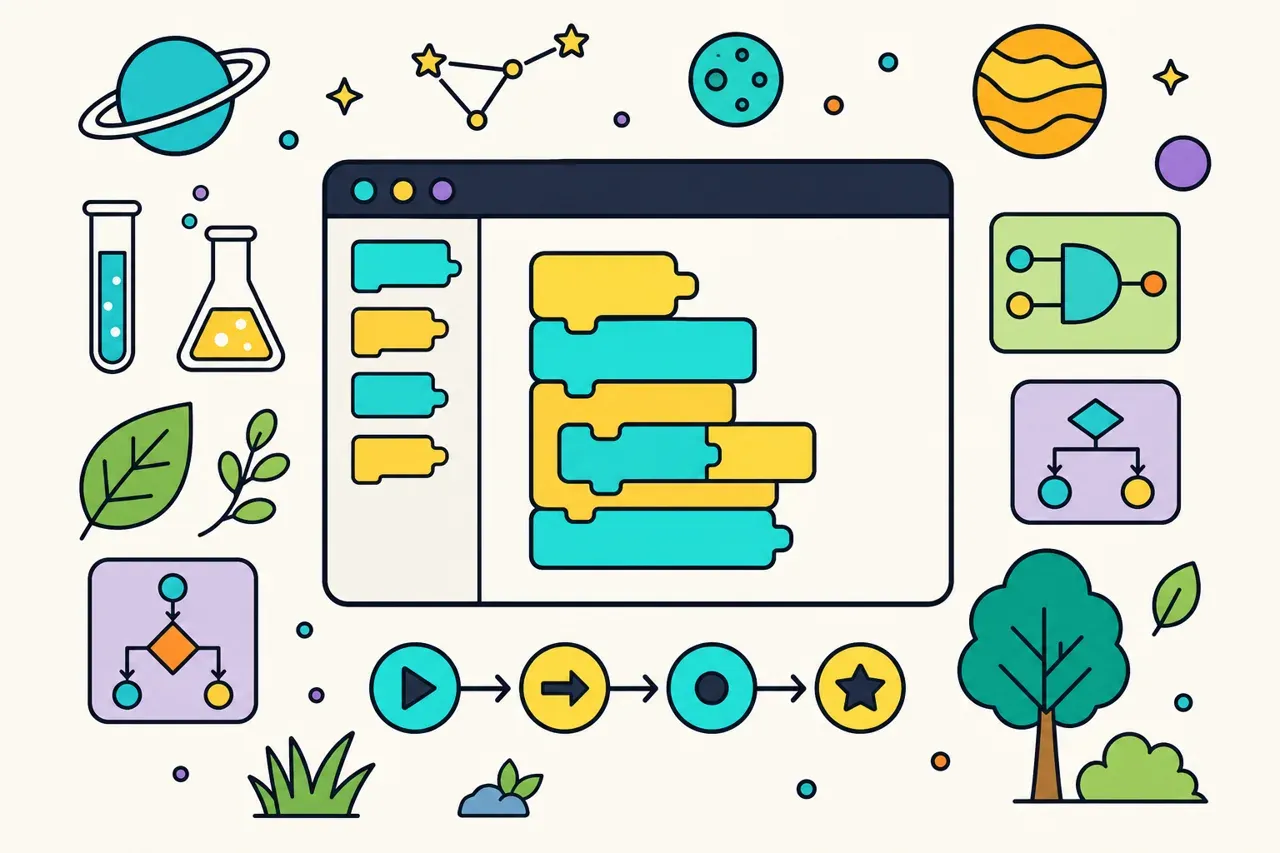 La programmation par blocs avec Scratch, illustration Mission 6e