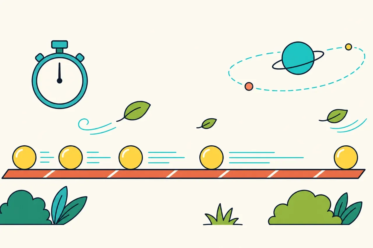 La vitesse d'un mouvement, illustration Mission 6e