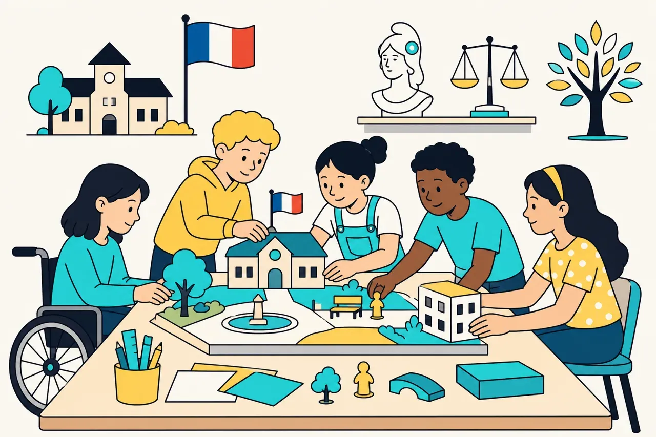 La laïcité à l'école et dans la société, illustration Mission 6e