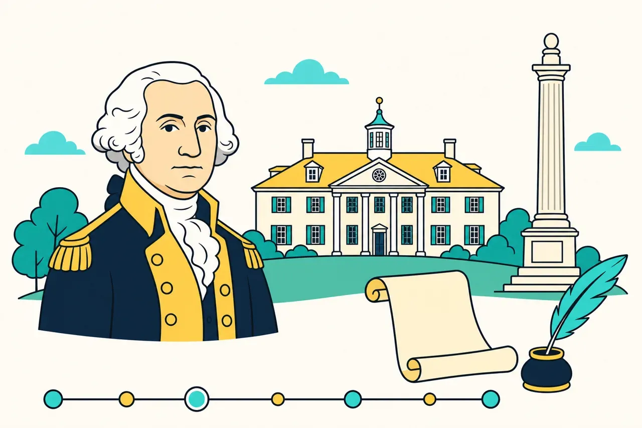 Le premier président des États-Unis, illustration Mission 6e