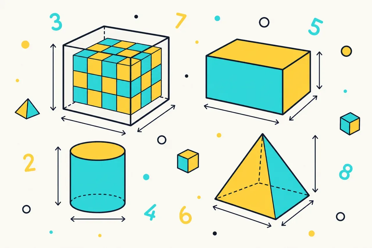 Le volume d'un solide, illustration Mission 6e