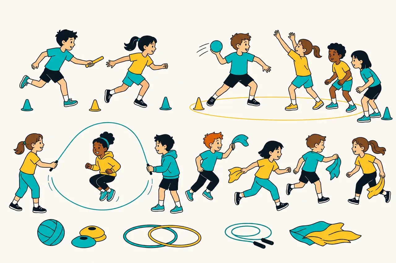 Les jeux collectifs traditionnels, illustration Mission 6e