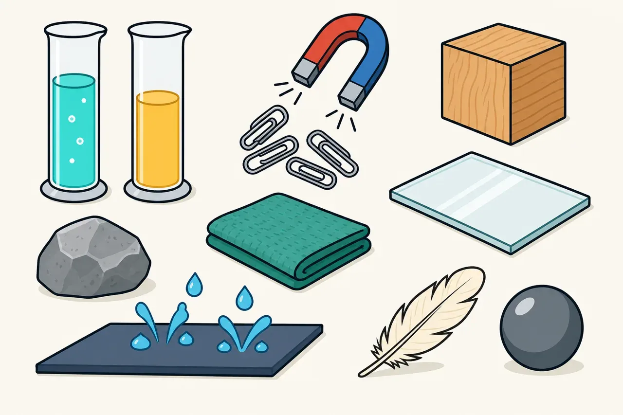 Les matériaux et leurs propriétés, illustration Mission 6e