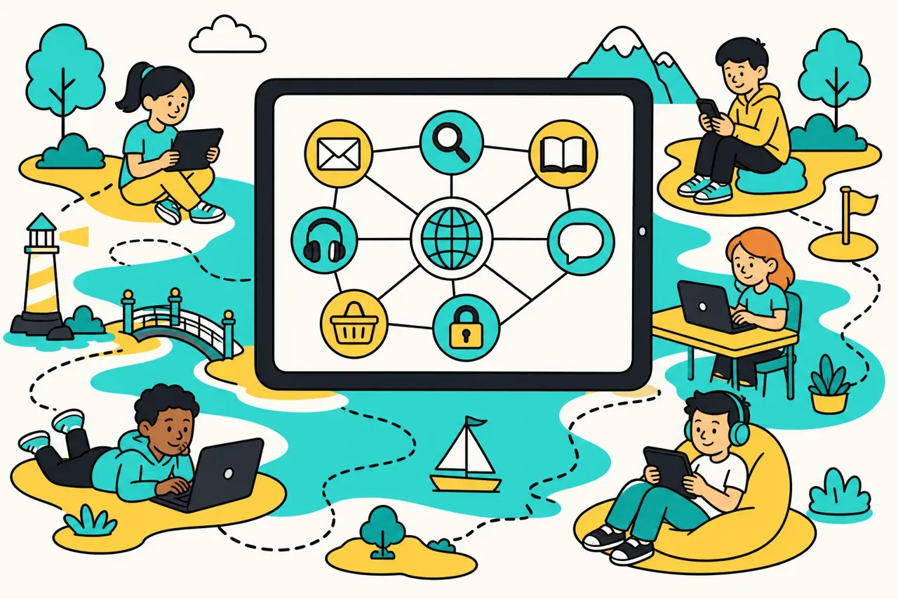 Les usages d'Internet, illustration Mission 6e