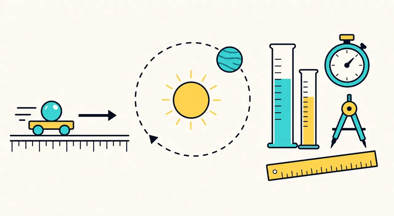 Les mouvements : rectiligne, circulaire, et mesures, illustration Mission 6e