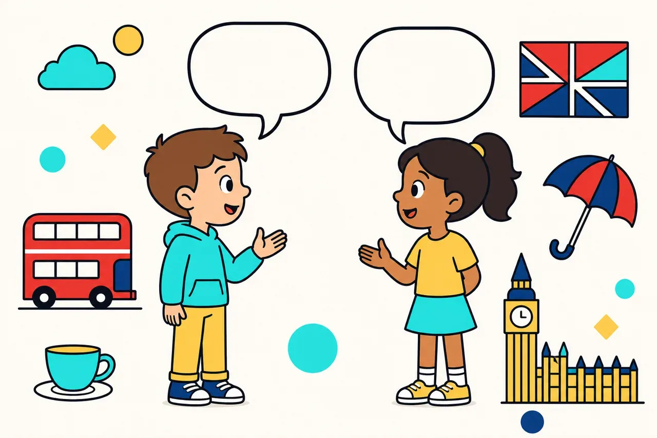 petit dialogue anglais CM2, illustration Mission 6e