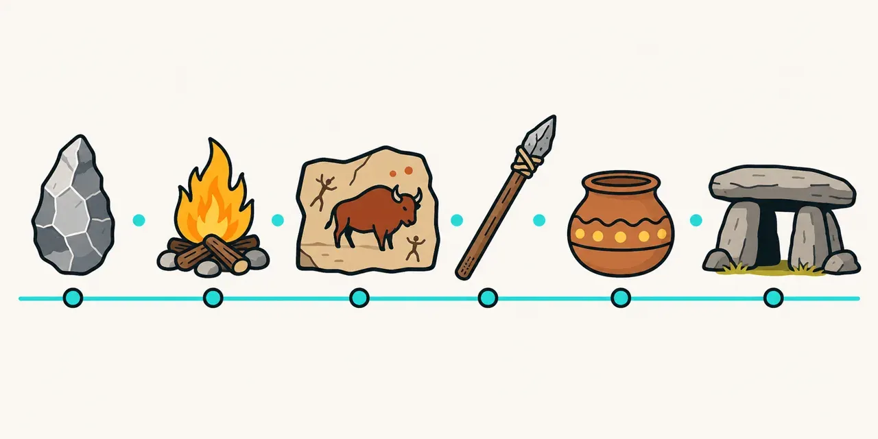 La Préhistoire (rappels cycle 3), illustration Mission 6e