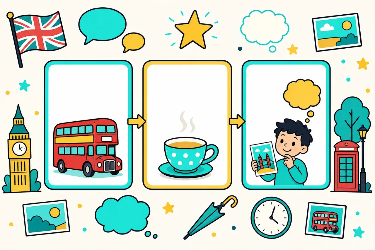 Raconter une histoire courte avec des supports visuels, illustration Mission 6e