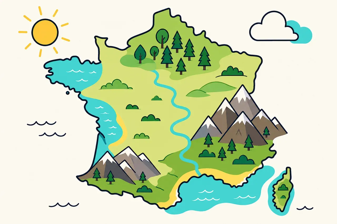 Relief, climat et paysage en France, illustration Mission 6e