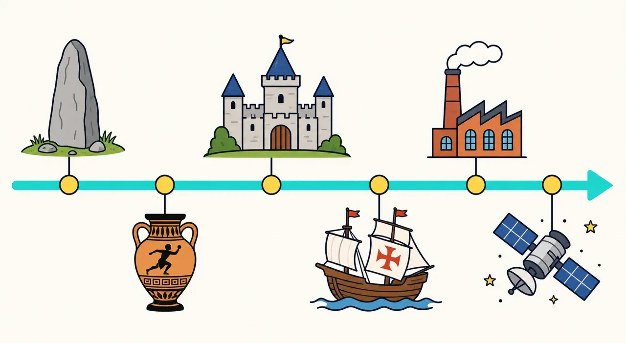 Repères chronologiques, illustration Mission 6e