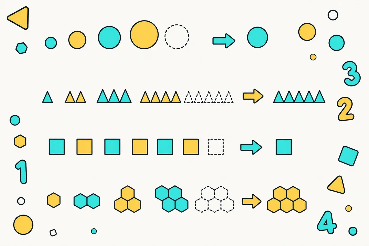 Suites de motifs évolutives, illustration Mission 6e